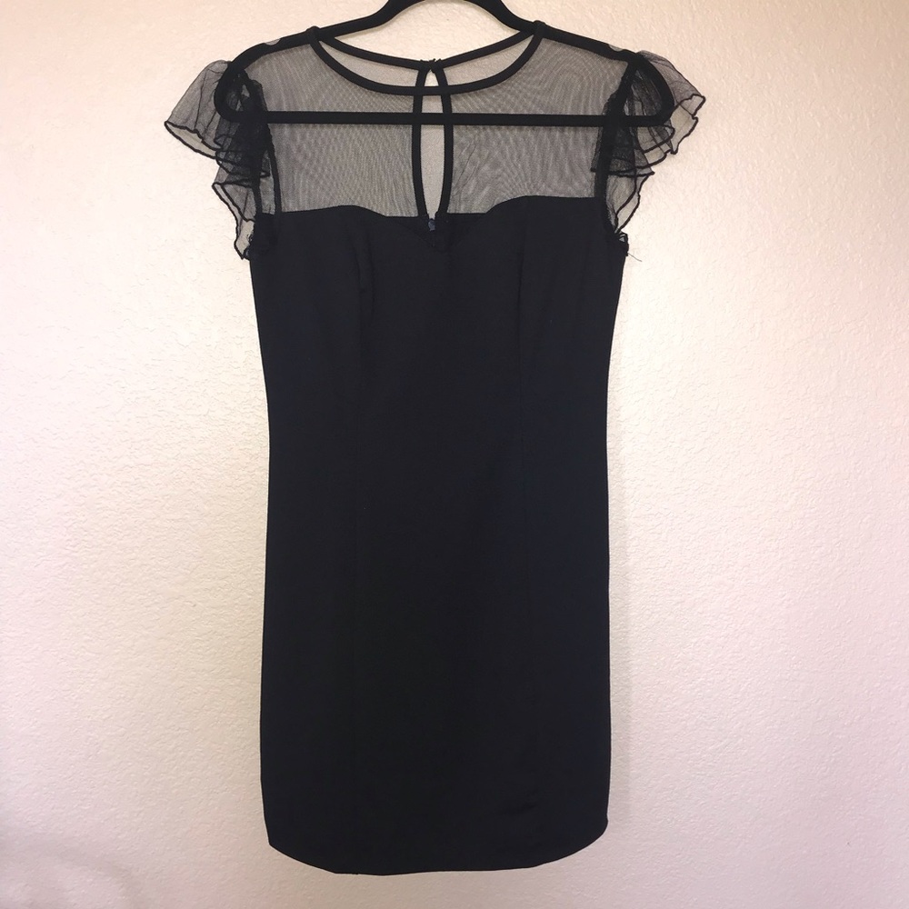 Black Cocktail Form Fitted Dress